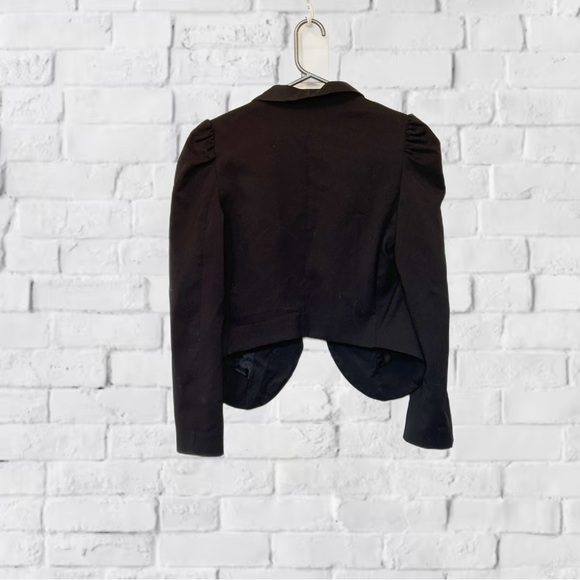 Black Pouf sleeve black blazer- size 6 - Picture 4 of 6